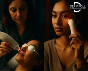 under eye fine lines