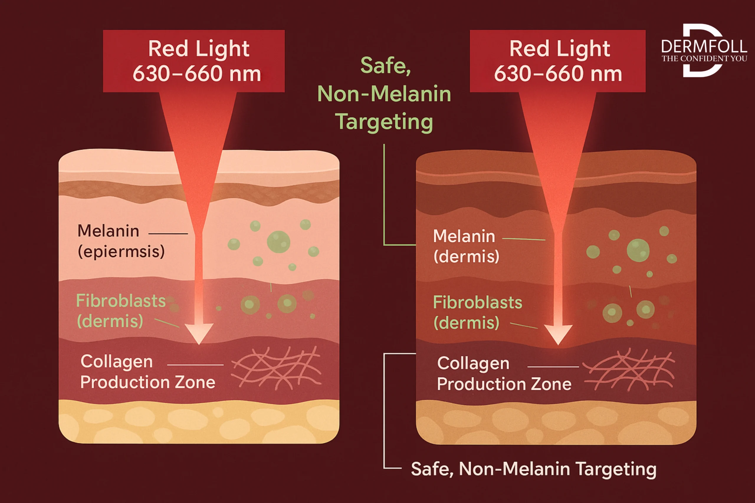 red led light at home